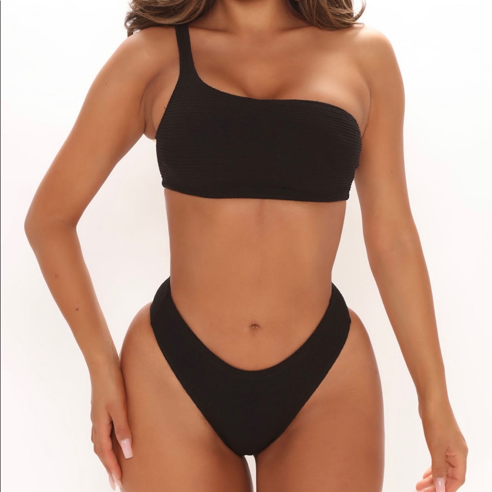 Fashion Nova bikini, one-shoulder
